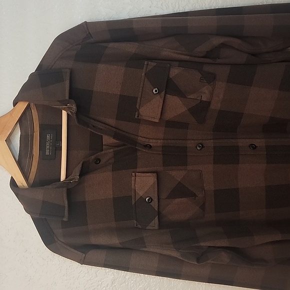 Brothers and Sons Men's Jacquard Plaid Button Down Western Shirt - Picture 5 of 12